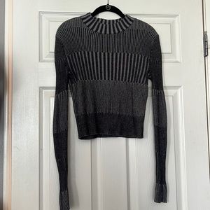 American eagle gray mock neck sweater